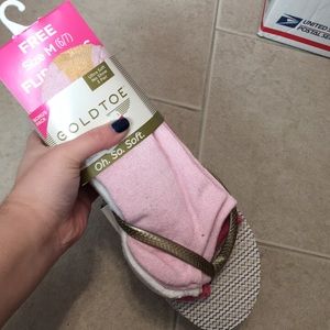 Gold Toe Flip Flop and Sock Set